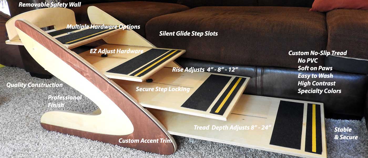 Good Steps adjustable dog steps features